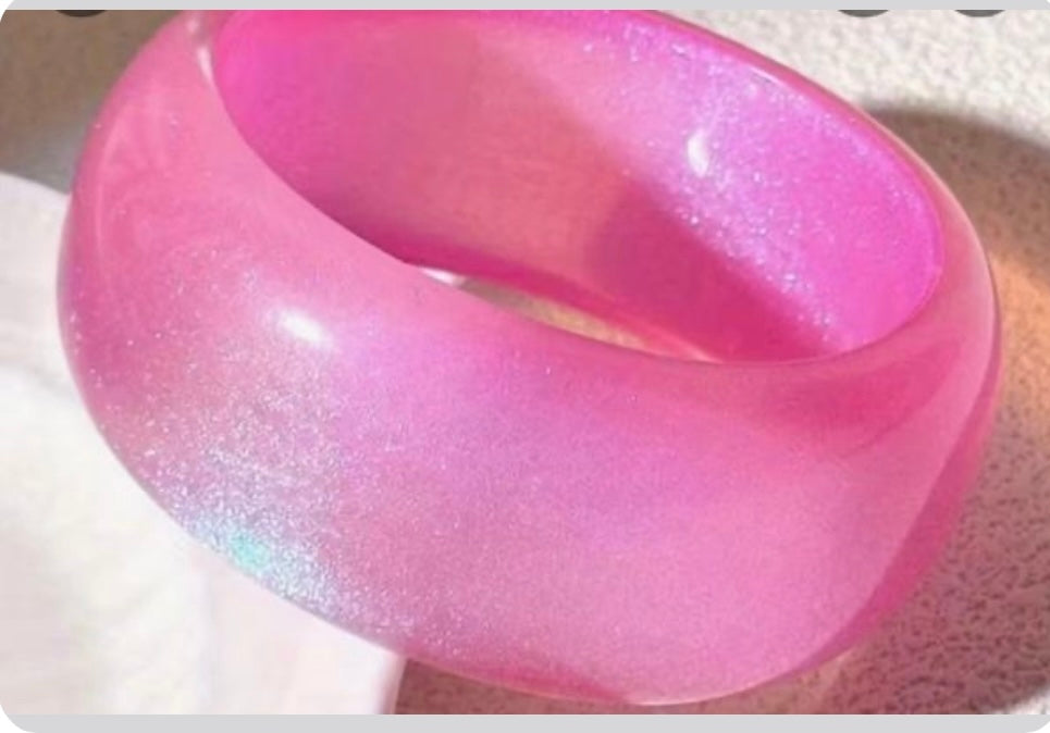 Rose Pink Water Ripple Circular