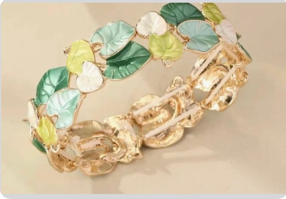 Cringe COCO leaf Bangle Bracelet for Women