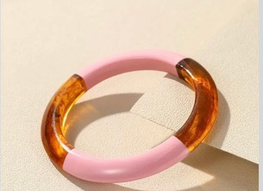 Handmade vintage & Minimalist Resin Bangle Bracelet for Women