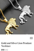 Gold and Silver Lions for $10.00