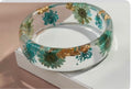 Transparent wide Bracelet Color Daisy Flower