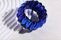 2 Chic Retro-inspired Bold Blue Resin Bangle Bracelet
