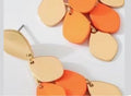 Peach Earrings A Pair of Vintage Long Metal Teardrop Earrings With Exaggerate Tassels,Perfect for women’s Daily Wear Gifts and Parties