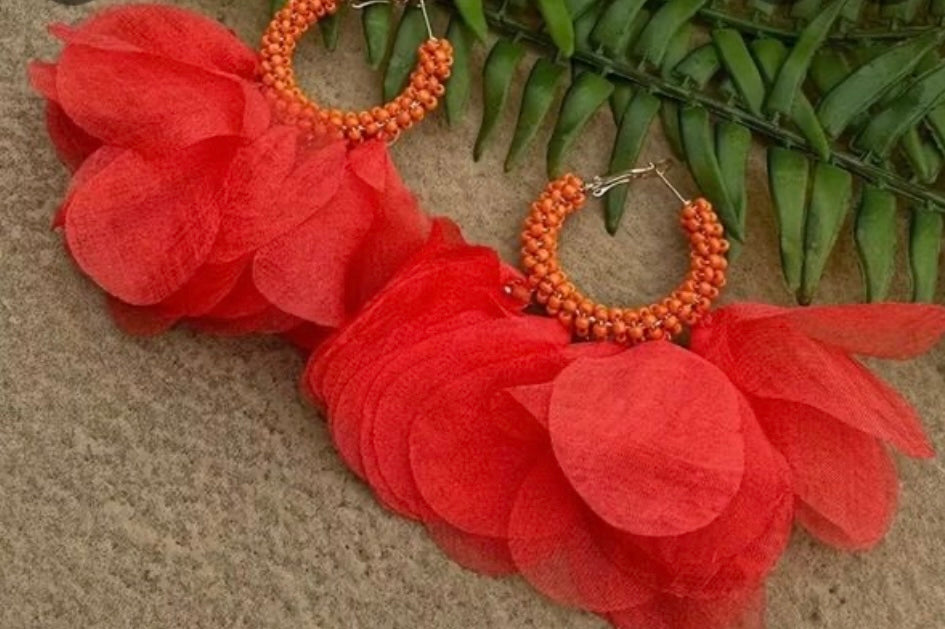 Gorgeous orange earrings
