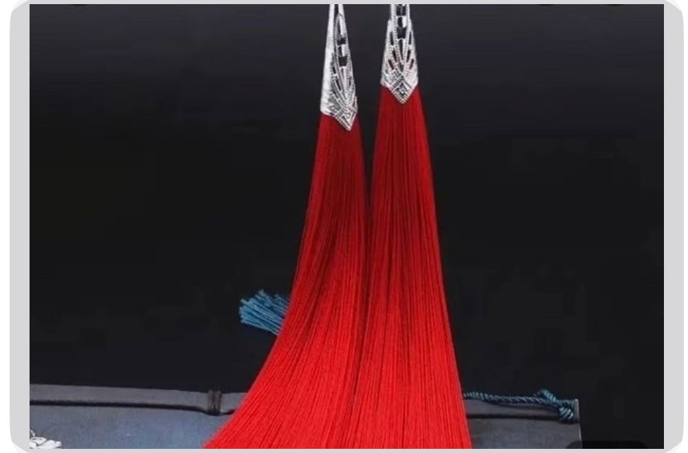 Red Elegant Vintage Dangle Earrings