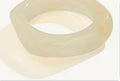 Acrylic Bracelet with Irregular Marble Pattern-Wide Thick Surface, No Plating, All Season Versatile Jewelry
