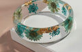 Floral Resin Bangle Bracelet