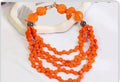 New Short Necklace with 7 color options, Resin Multi-Layer Beaded Layered Fashion