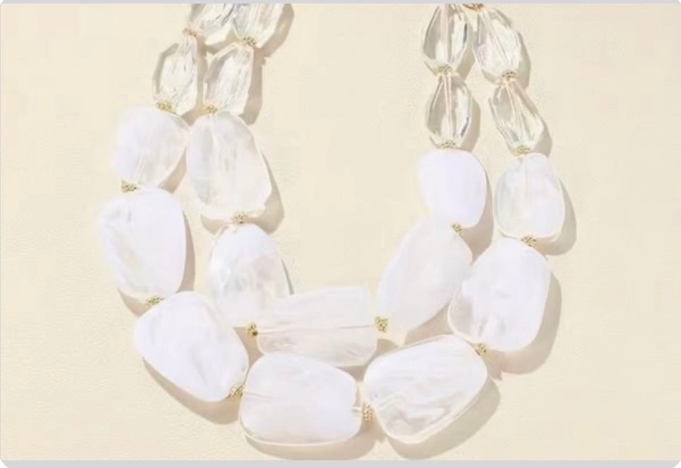 White Gorgeous Acrylic Beautiful Necklace