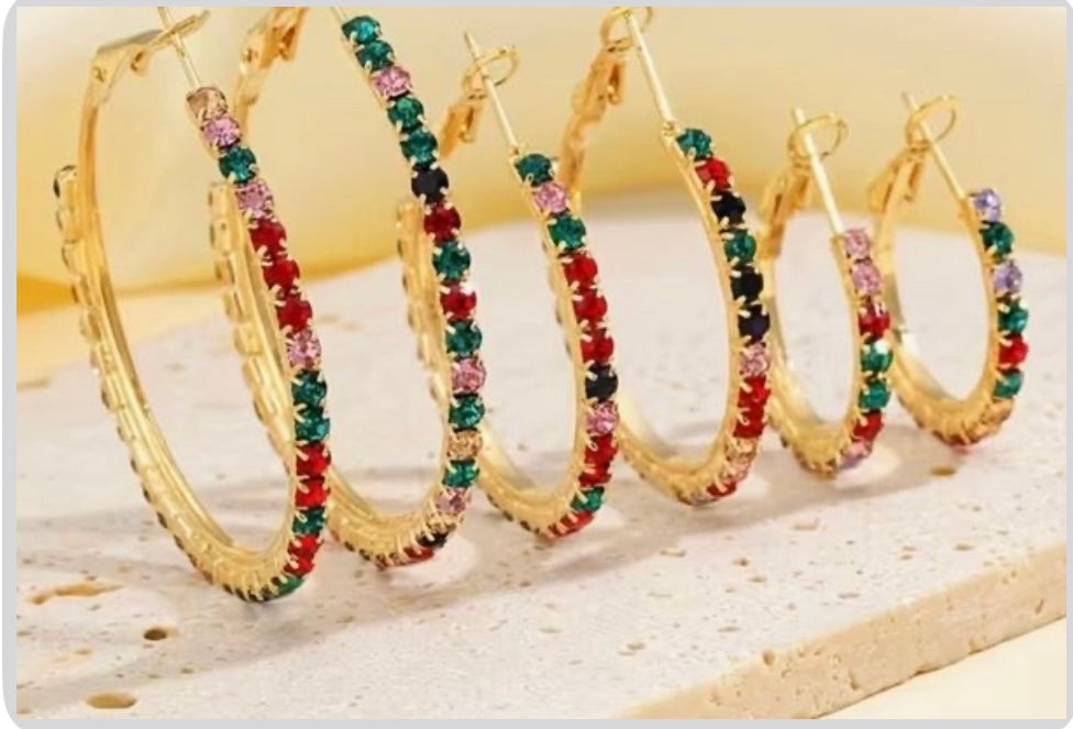 The Trio of Hoop earrings boasts an enduring charm, with its classic gold-tone full of Vintage