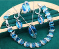 Elegant Blue and Silver Jewelry Set