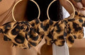 Chic Leopard Print Polyester Dangle Earrings-Perfect for Parties