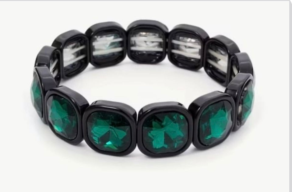 Green Stretchable Elastic Bracelet